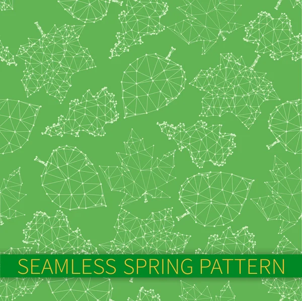 Seamless pattern with leaves of maple — Stock Vector