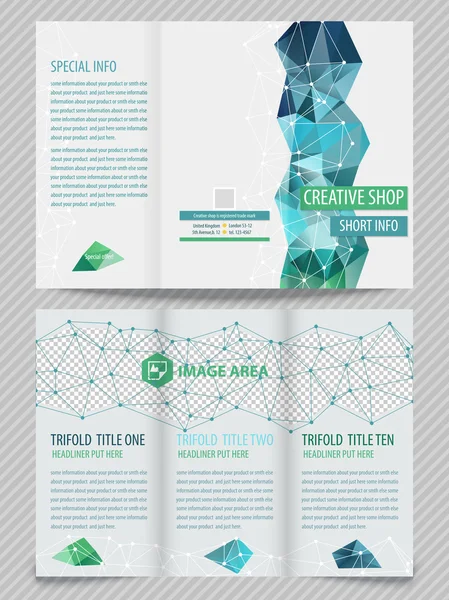 Panelli broşür için şablon tasarım kümesi