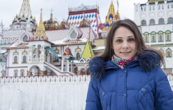 Girl in Kremlin of Izmailovo — Stock Photo, Image