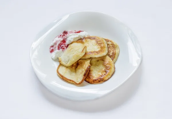 Fritters on the plate — Stock Photo, Image