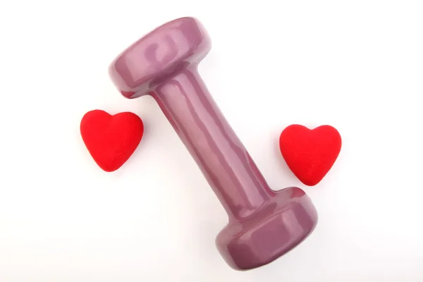 Purple weights for women — Stock Photo, Image