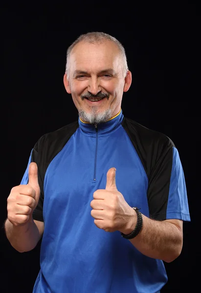 Hombre con sonrisa en el deporte 40 - 50 años —  Fotos de Stock