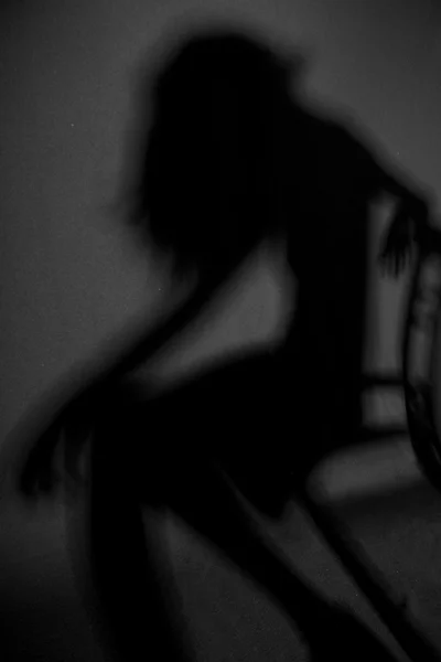 Sombra humana - Tráfico de pessoas — Fotografia de Stock