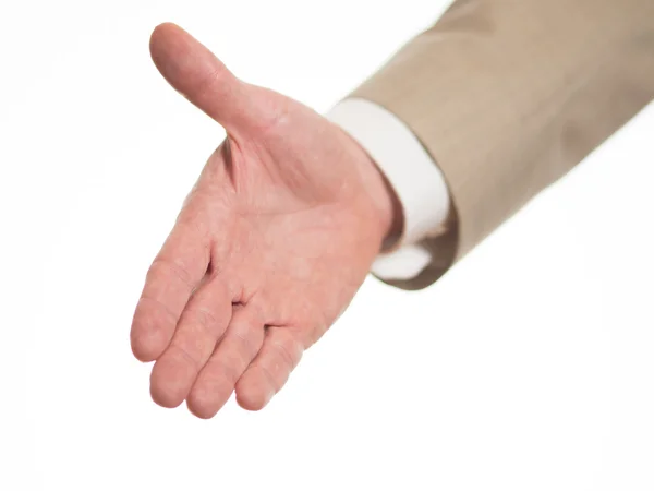 Outstretched hand to welcome — Stock Photo, Image