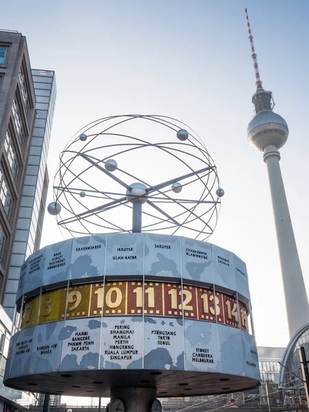 Reloj Mundial en Alexanderplatz — Foto de Stock