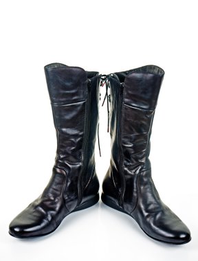 siyah deri boots kadınlar için