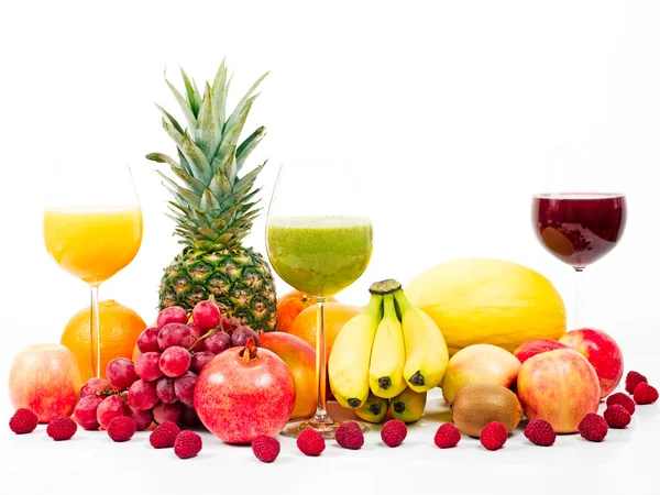 tropikal meyveler meyve suları ile