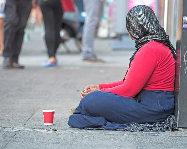 Beggar on the street — Stock Photo, Image