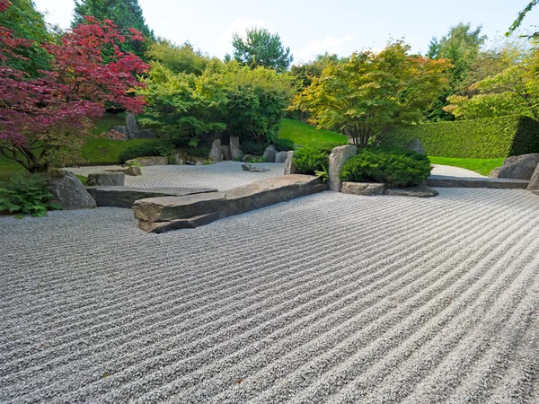 Japansk rock trädgård Stockbild