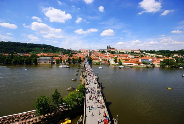 Praga, Praga Kasztel i Most Karola — Zdjęcie stockowe