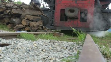 Durdurulan buharlı tren