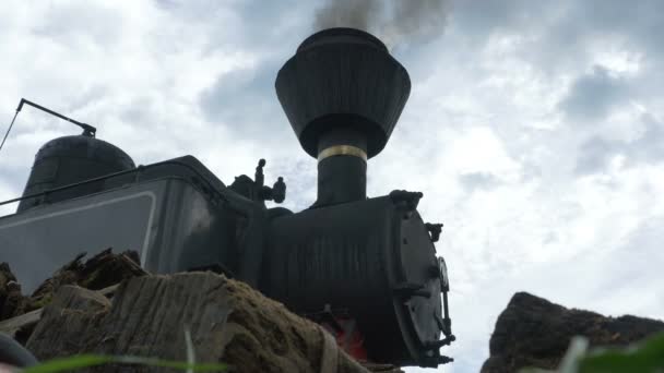 Caja de humo Tren de vapor — Vídeo de stock