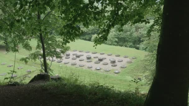 Templo ruínas na floresta — Vídeo de Stock