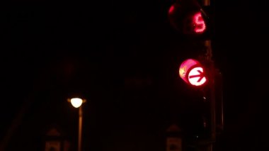 Geri sayım trafik ışıkları gece