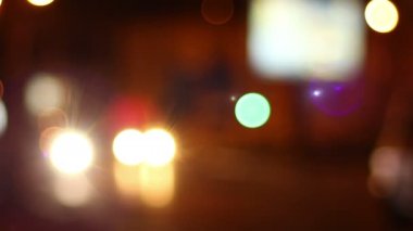 Gece araba trafik Bokeh