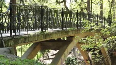 Parkta büyük yaya köprüsü