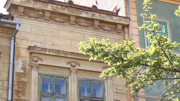 Old Baroque Balcony — Stock Video