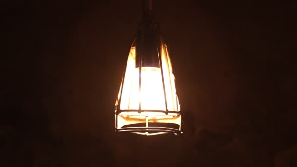 Old Cellar Lamp Light — Stock Video