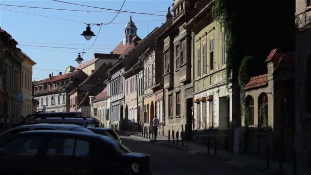 Oude stad Street View — Stockvideo