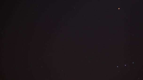 Сузір'я Оріона Rising вночі — стокове відео