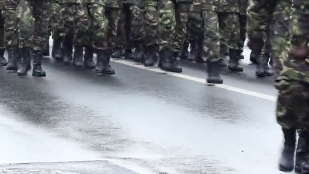 Platoon Marching — Stock Video