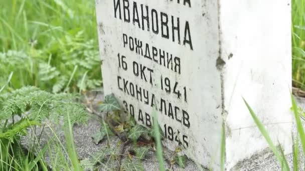 Oficial de la Segunda Guerra Mundial de la URSS Grave — Vídeos de Stock