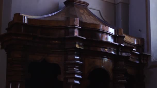教堂忏悔室 — 图库视频影像