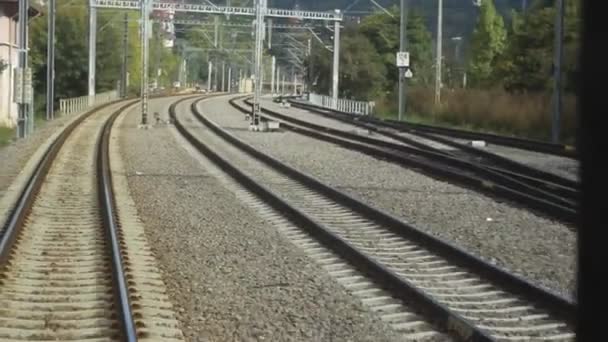 Електричні залізниць та комутатори — стокове відео