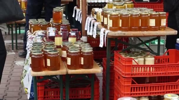 Mercado do mel — Vídeo de Stock