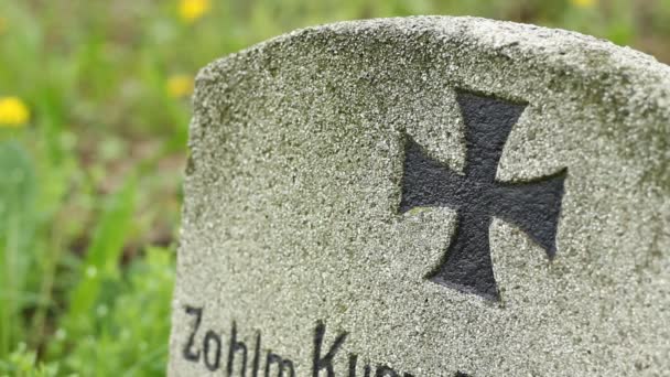 Iron Cross Grave — Stock Video