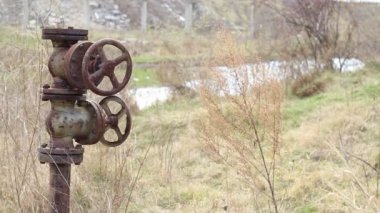Paslı gaz boru musluk