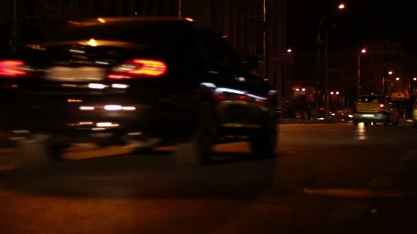 V noci spěchat Boulevard — Stock video