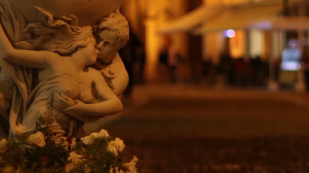 Avenue romantique de la nuit — Video