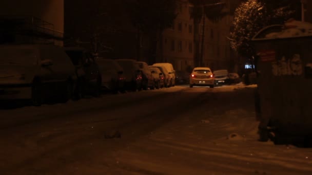 Bairro nevado — Vídeo de Stock