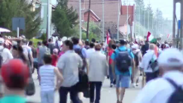 Extreme Crowds on Street — Stock Video