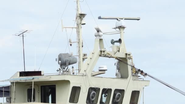 Commandobrug op schip — Stockvideo