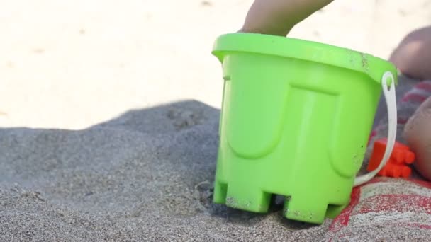 Sand Toy Bucket — Stock Video