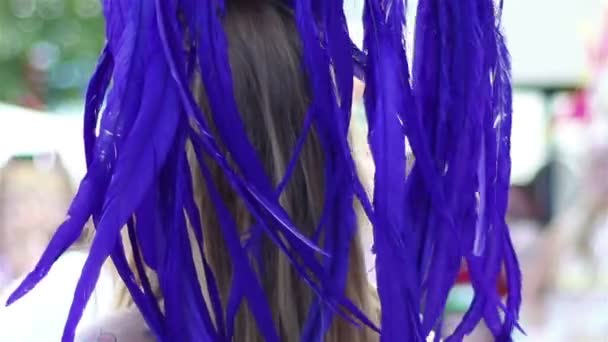 Samba Girl Head Dress — Stock Video