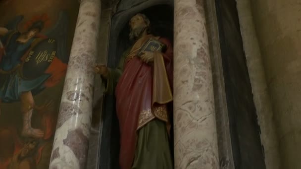 Estátua da Igreja de São Paulo — Vídeo de Stock