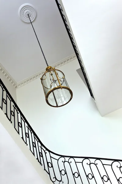 Stairs and chandelier — Stock Photo, Image