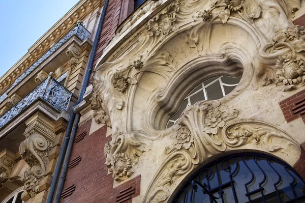 Facade of a baroque French house — Stock Photo, Image