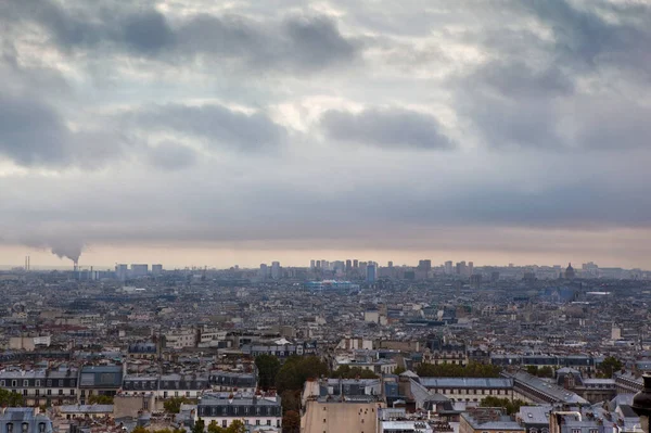 Panoramiczny Widok Miasto Paryż Montmartre — Zdjęcie stockowe