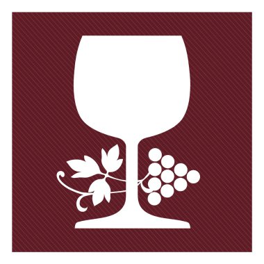 Kırmızı arkaplanda şarap etiketi