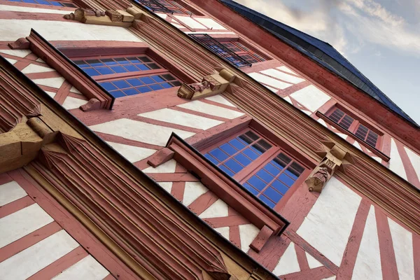 Facade Breton House France Nantes City — Stock Photo, Image