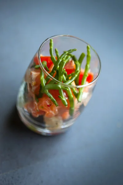 Tartare di salmone — Foto Stock