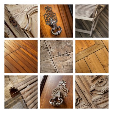 Collage of woodwork clipart