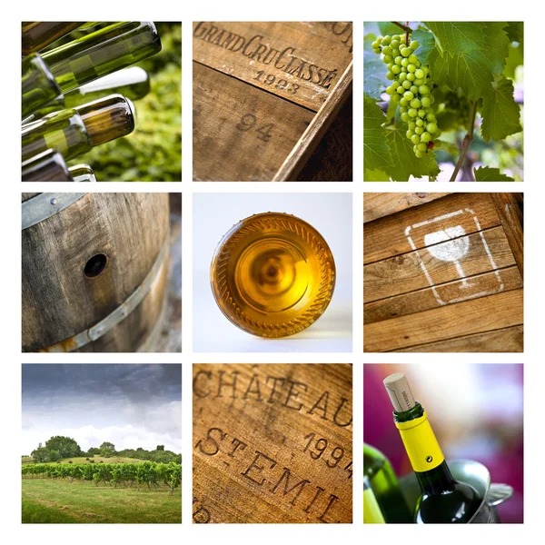 Collage di vino — Foto Stock