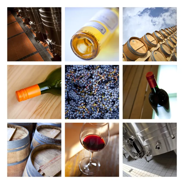 Colagem de vinho — Fotografia de Stock