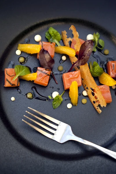 Salmon salad — Stock Photo, Image