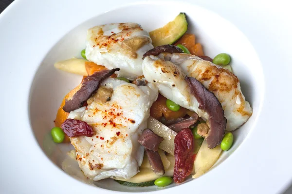 Monkfish and vegetable — Stock Photo, Image